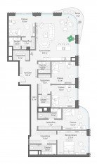 ЖК Дом «Лаврушинский», планировка 4-комнатной квартиры, 226.80 м²