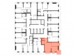ЖК «2-й Иртышский», планировка 2-комнатной квартиры, 54.70 м²