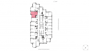 ЖК «Марк», планировка 1-комнатной квартиры, 33.00 м²