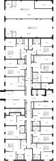 ЖК «GloraX Парголово», планировка 2-комнатной квартиры, 56.88 м²