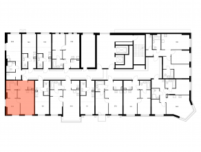 ЖК «Москворечье», планировка 1-комнатной квартиры, 37.30 м²