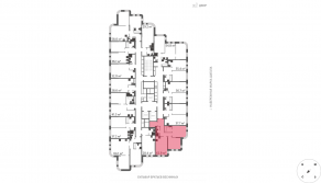 ЖК «Марк», планировка 2-комнатной квартиры, 62.90 м²
