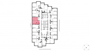 ЖК «Марк», планировка 1-комнатной квартиры, 39.60 м²