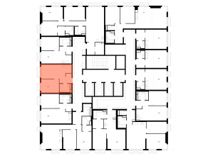 ЖК «2-й Иртышский», планировка 1-комнатной квартиры, 33.70 м²