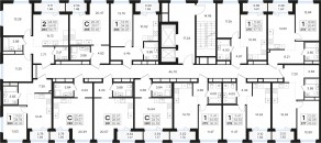 ЖК «GloraX Парголово», планировка 1-комнатной квартиры, 36.31 м²