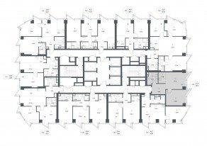 ЖК «Famous», планировка 1-комнатной квартиры, 46.72 м²