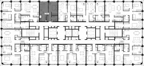 ЖК «MOD», планировка 1-комнатной квартиры, 43.33 м²