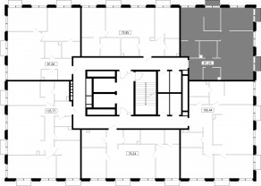 ЖК «MOD», планировка 2-комнатной квартиры, 81.24 м²