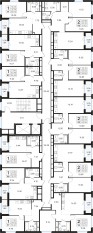 ЖК «GloraX Парголово», планировка 2-комнатной квартиры, 55.84 м²
