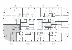 ЖК «Famous», планировка 2-комнатной квартиры, 83.89 м²