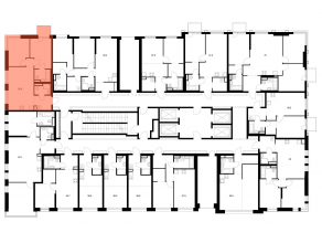 ЖК «Москворечье», планировка 2-комнатной квартиры, 52.90 м²