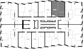 ЖК «MOD», планировка 1-комнатной квартиры, 48.13 м²