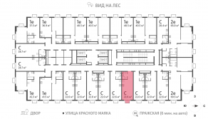 ЖК «ParkSide», планировка студии, 22.10 м²