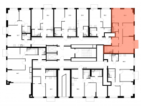 ЖК «Бунинская набережная», планировка 2-комнатной квартиры, 62.40 м²