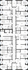 ЖК «GloraX Парголово», планировка 2-комнатной квартиры, 70.83 м²