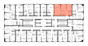 ЖК «Ярославский квартал», планировка 2-комнатной квартиры, 58.70 м²
