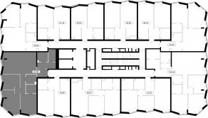 ЖК «MOD», планировка 3-комнатной квартиры, 97.95 м²