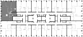ЖК «MOD», планировка 4-комнатной квартиры, 106.16 м²