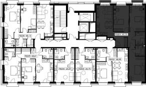 ЖК «Селигер Сити», планировка 3-комнатной квартиры, 89.69 м²