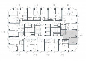 ЖК «Famous», планировка 1-комнатной квартиры, 45.53 м²