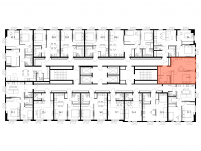 ЖК «Ярославский квартал», планировка 1-комнатной квартиры, 43.50 м²
