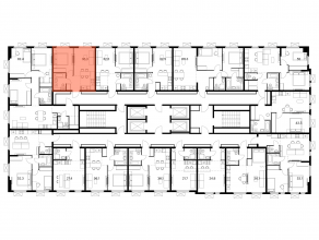 ЖК «Ярославский квартал», планировка 1-комнатной квартиры, 36.30 м²