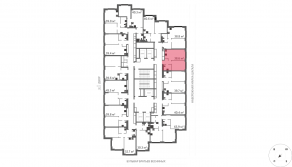 ЖК «Марк», планировка 1-комнатной квартиры, 38.60 м²