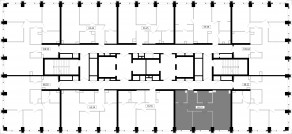 ЖК «MOD», планировка 2-комнатной квартиры, 65.51 м²