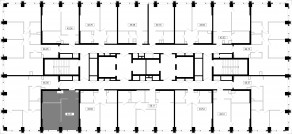 ЖК «MOD», планировка 1-комнатной квартиры, 43.51 м²