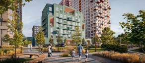 ЖК «Кавказский бульвар 51», планировка 2-комнатной квартиры, 46.20 м²