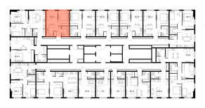 ЖК «Ярославский», планировка 1-комнатной квартиры, 32.50 м²