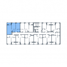 ЖК «Полис Приморский 2», планировка 2-комнатной квартиры, 57.00 м²