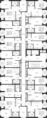 ЖК «GloraX Парголово», планировка 2-комнатной квартиры, 52.86 м²