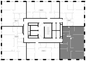 ЖК «MOD», планировка 3-комнатной квартиры, 104.78 м²