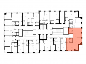 ЖК «Нарвин», планировка 3-комнатной квартиры, 83.10 м²