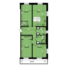 ЖК «Прагма City», планировка 3-комнатной квартиры, 106.60 м²