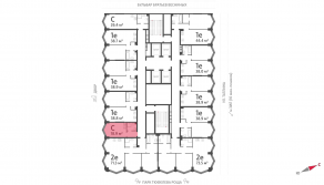 ЖК «ЗИЛАРТ», планировка студии, 18.90 м²