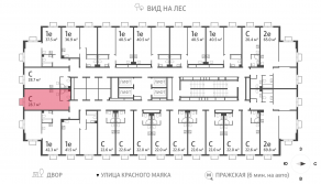 ЖК «ParkSide», планировка студии, 28.70 м²