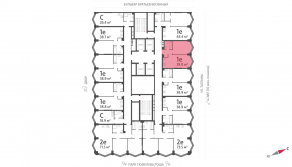 ЖК «ЗИЛАРТ», планировка 1-комнатной квартиры, 38.00 м²