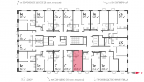 ЖК «Лучи», планировка студии, 20.90 м²