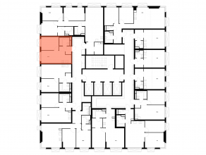 ЖК «2-й Иртышский», планировка 1-комнатной квартиры, 31.90 м²