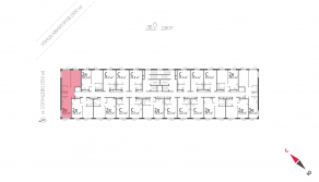 ЖК «Лучи», планировка 2-комнатной квартиры, 59.30 м²