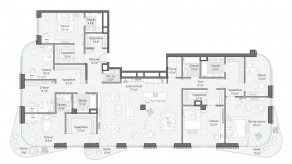 ЖК Дом «Лаврушинский», планировка 6-комнатной квартиры, 317.50 м²
