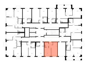 ЖК «Бунинская набережная», планировка 1-комнатной квартиры, 33.20 м²