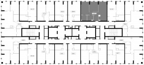 ЖК «MOD», планировка 2-комнатной квартиры, 61.97 м²