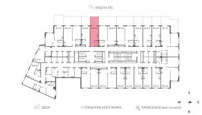 ЖК «ParkSide», планировка студии, 24.50 м²