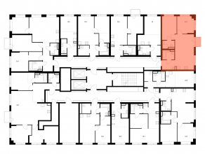 ЖК «Бунинская набережная», планировка 2-комнатной квартиры, 51.90 м²
