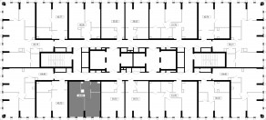 ЖК «MOD», планировка 1-комнатной квартиры, 40.89 м²