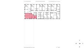 ЖК «Лучи», планировка 2-комнатной квартиры, 56.60 м²