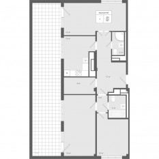 МЖК «Яковлево», планировка 3-комнатной квартиры, 96.70 м²